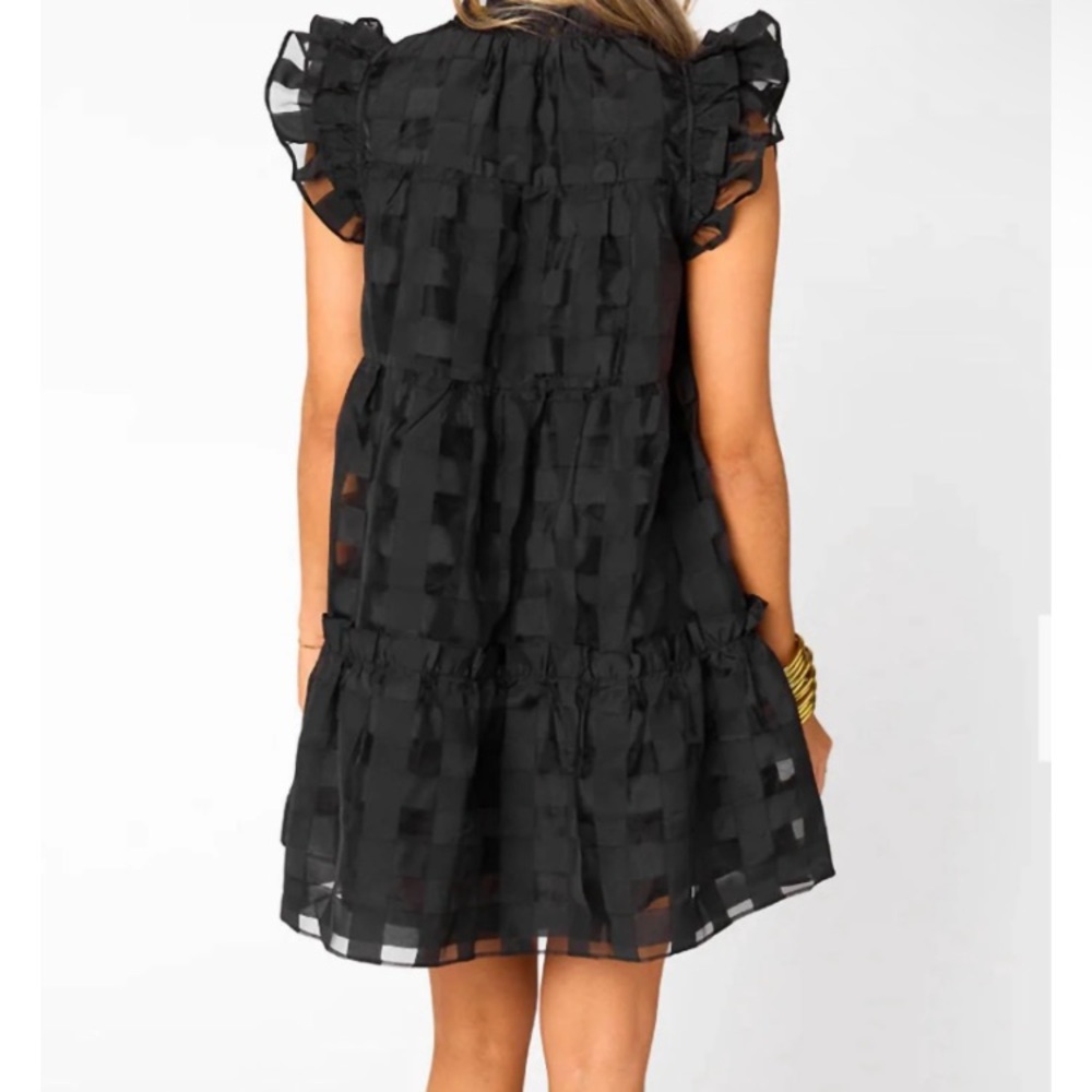 Buddy Love Black Ruffle Mini Dress - Picture 3 of 4
